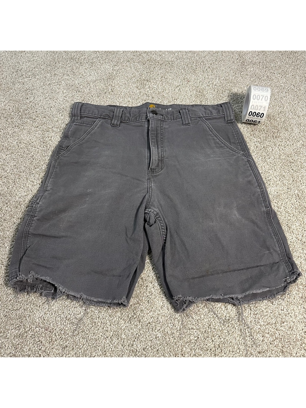 Carhartt relaxed fit gray cargo shorts